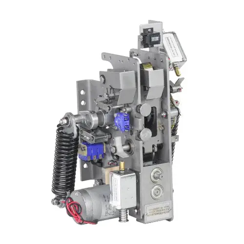 Tyhjiökatkaisijan jousilatauksen toimintamekanismi